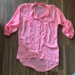 Sheer button up top